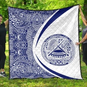 American Samoa Coat Of Arms Polynesian Premium Quilt  Circle Style  05 J2  Quilt